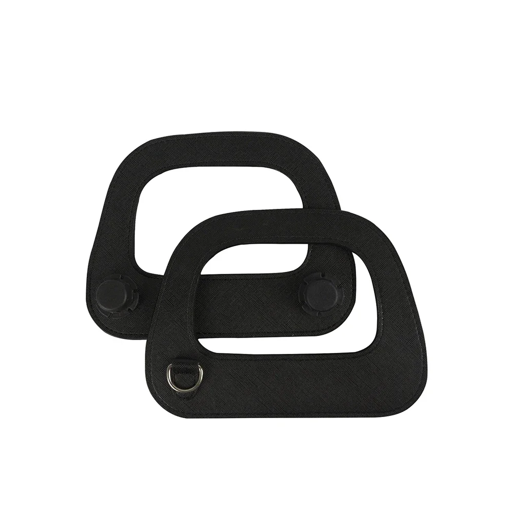 Tanqu Edge Painting Silver Metal D Buckle Mini Oblong Leather Handle for O Bag Mini O Chic Handbag