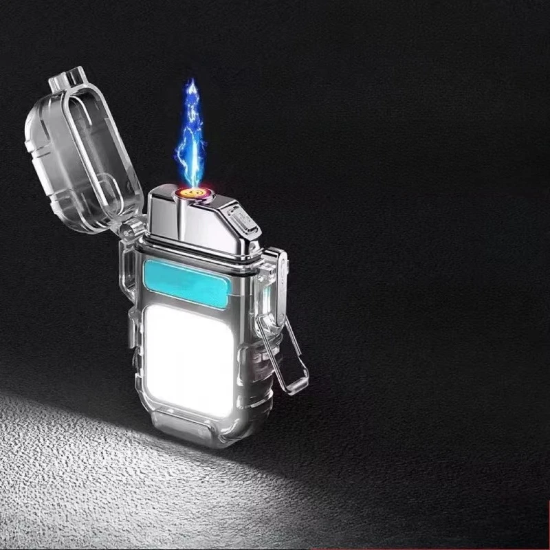 Popular Multifunctional Flashlight Arc Lighter Rechargeable Keychain Light Outdoor Portable Work Light Men's Cigarette Lighter - Image 3