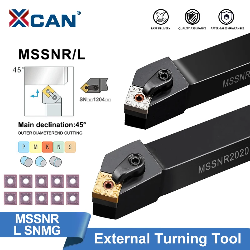 

XCAN SNMG Carbide Insert SNMG120404-HA MSSNL MSSNR External Turning Tool Holder MSSNR1616 MSSNR2020 MSSNR2525 CNC Turning Tool