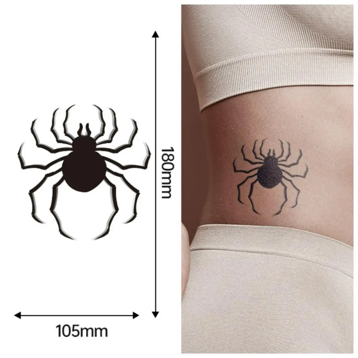 

Dark SpiderTemporary Tattoo Stickers,Fake Tattoo Waterproof,Long-Lasting 15 Days,Arm Body Art,Semi-Permanent Magic tattoo