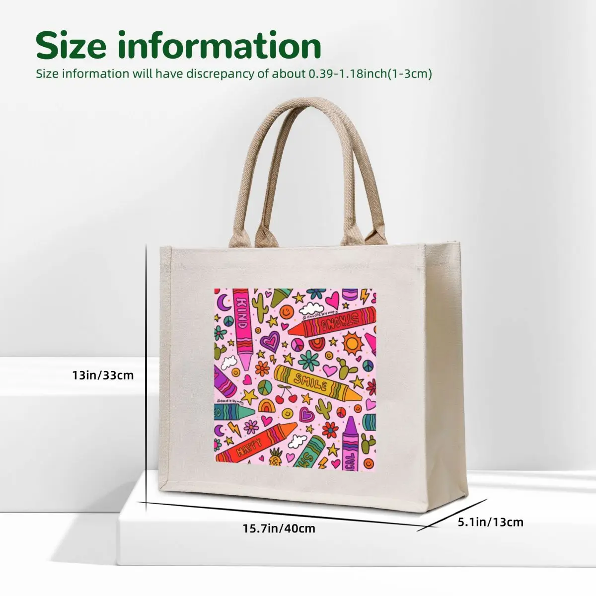 Crayon Print Tote Bag Women's bags bag for beach shopping bag