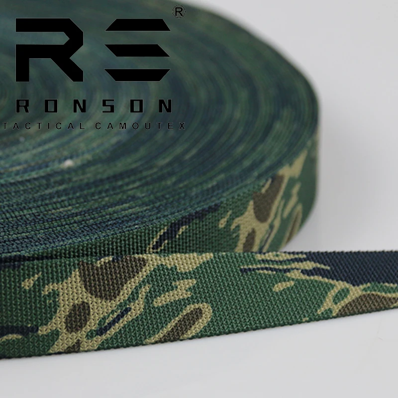 Outdoor Equipment Camouflage Ribbon 2.5cm Wide Tactical Bag Strap Accessories Waist Seal Molle System Strap Accessories