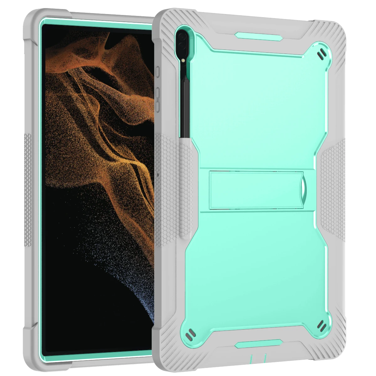 

Heavy Duty Armor Skin Cover Stand Case For Samsung Galaxy Tab S8 Ultra 2022 14.6" SM-X906N SM-X900