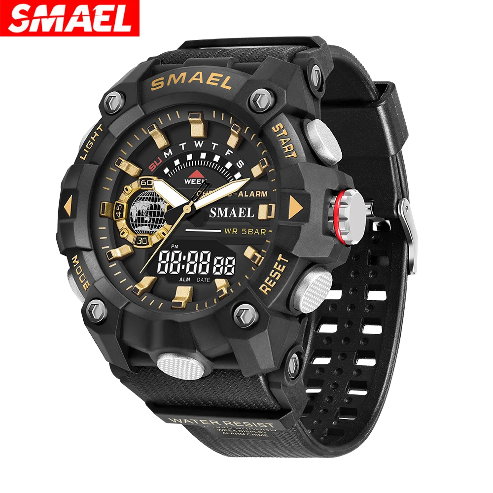 SMAEL 8040 Fashion Electronic Watch Outdoor Sports Waterproof Alarm Clock Multi-function