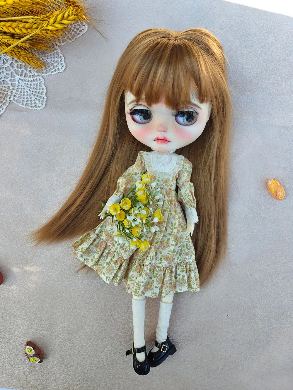 

NEW ICY DBS Blythe doll clothes Doll Toys for Girls Sweet floral fragments dress Cute OB22 OB24 AZONE accessories