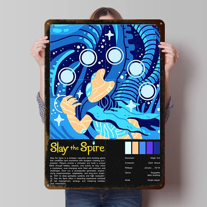 Slay the Spire Game Metal Poster Customized Wall Art Retro Vintage Tinplate Signs for Luxury Decoration Gaming Home Decor Room