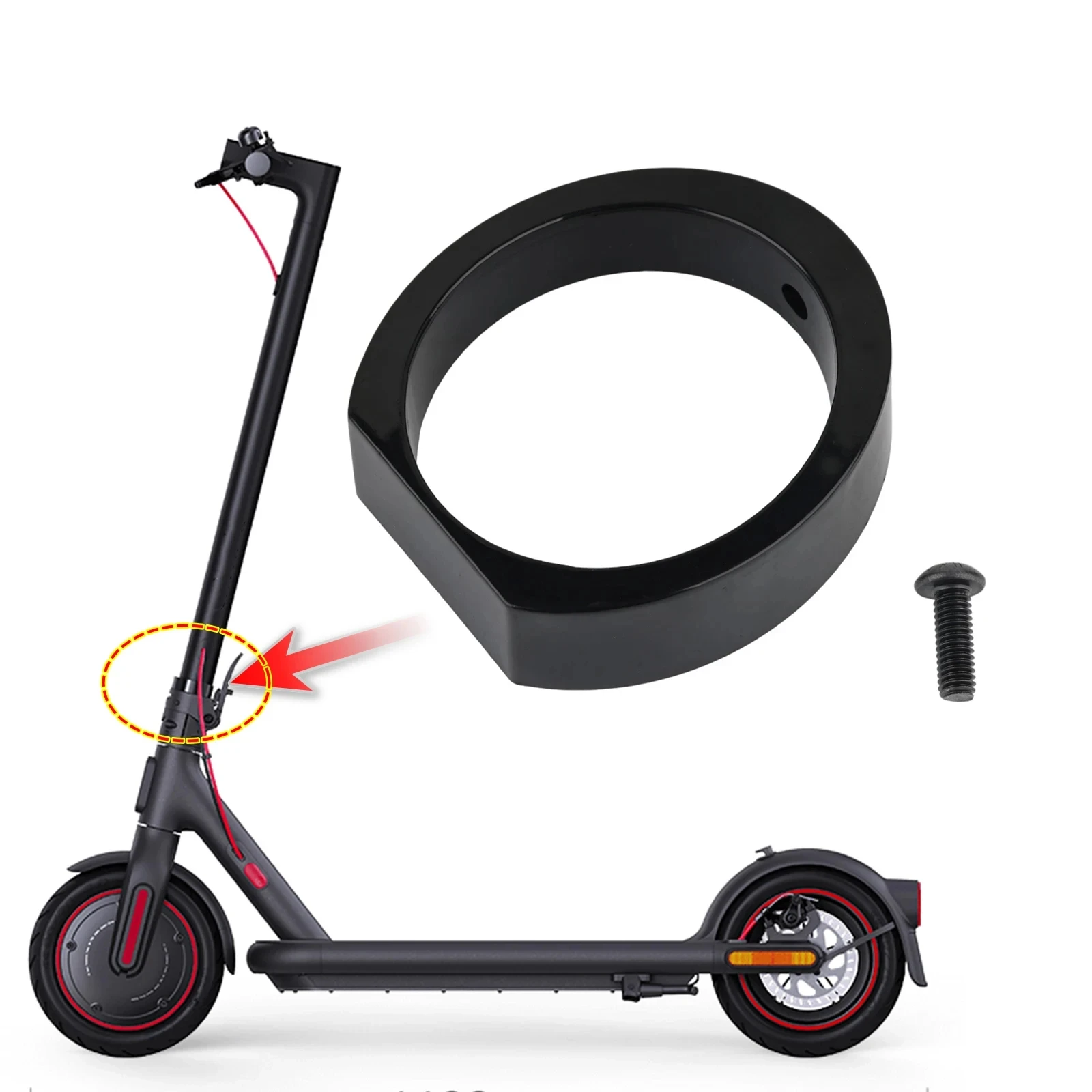 Buckle Lock Ring For Xiaomi Electric Scooter 4 Pro / 4 Lite Folding Pole Protective Ring Protection Cover With Screws Parts