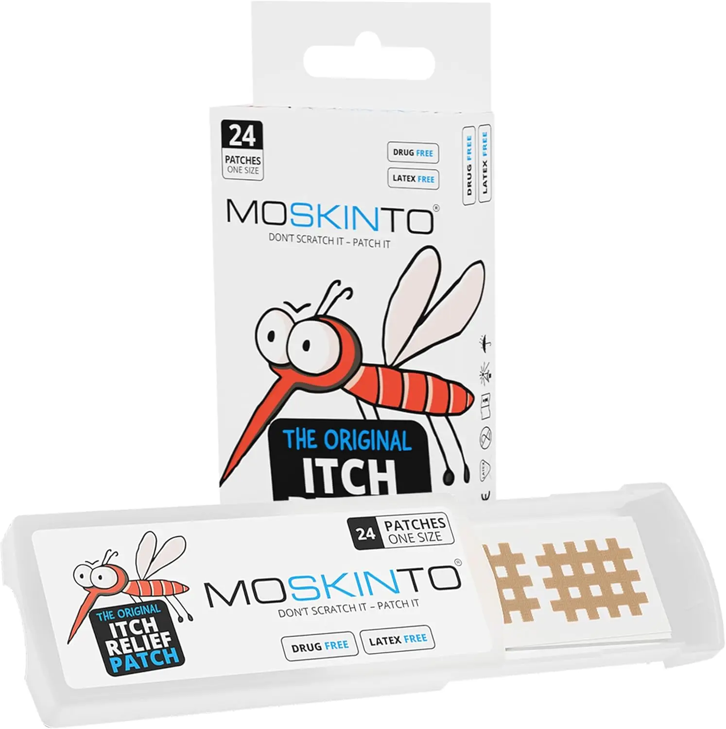 Mosquito Itch Relief Patches for Bug Bite Soothe Swelling & Itching, Anti Itch Suction Tool Alternative Travel Pack 24 Count