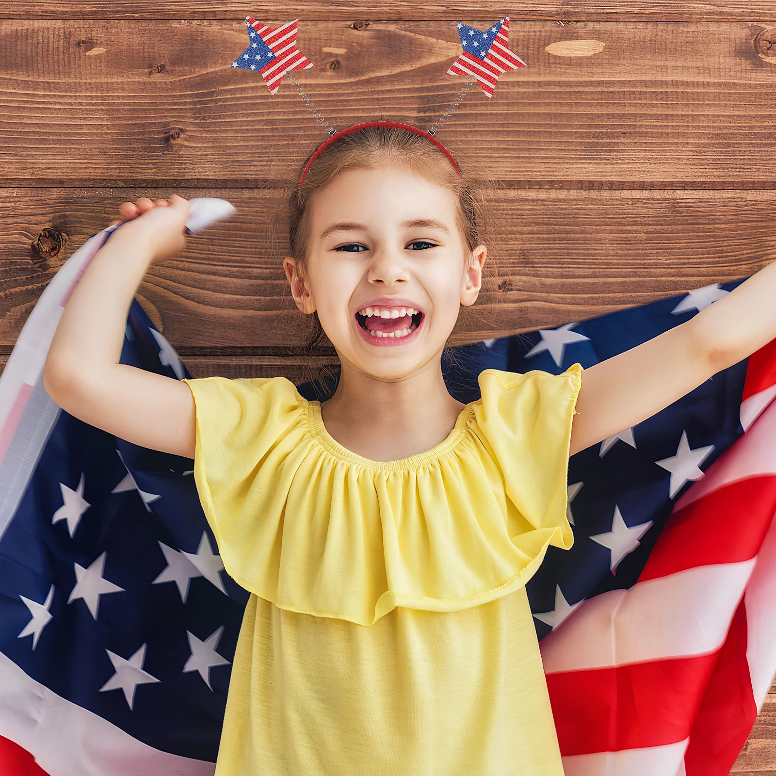 

4 шт. детские повязки на голову с дизайном американского флага, удобный легкий обруч для волос на фестиваль, день рождения, вечеринку, фотосессии, день независимости
