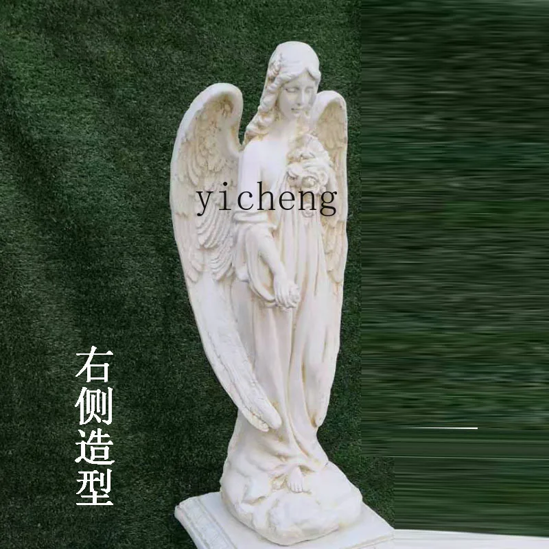 ZYA Resin Angel Goddess Statue Villa Courtyard Decoration Floor Large Ornament living room decoration
