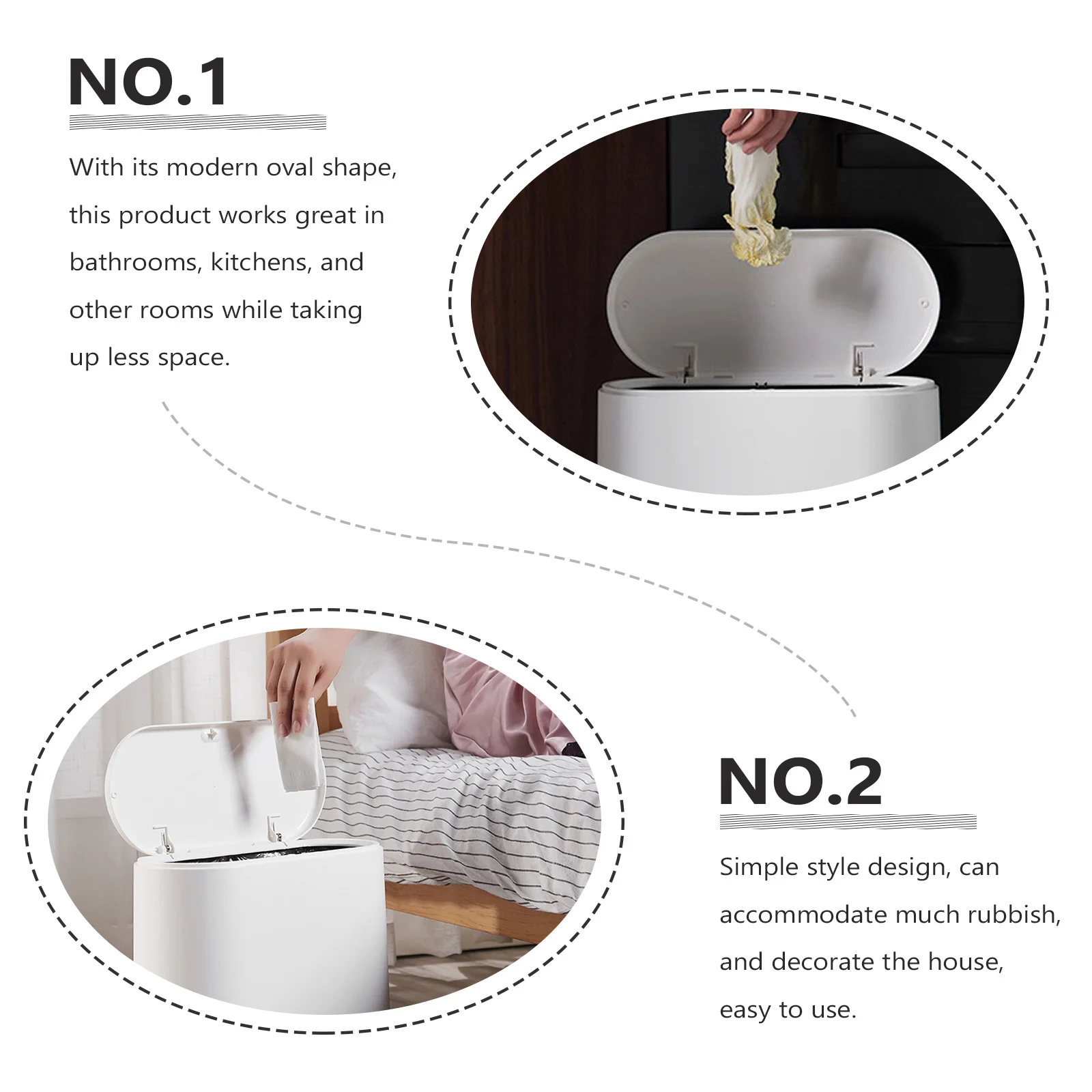 

Press Top Trash Can Narrow Slim Plastic Garbage Bin For Bathroom Bedroom Kitchen Office Waste Basket Recycling Container