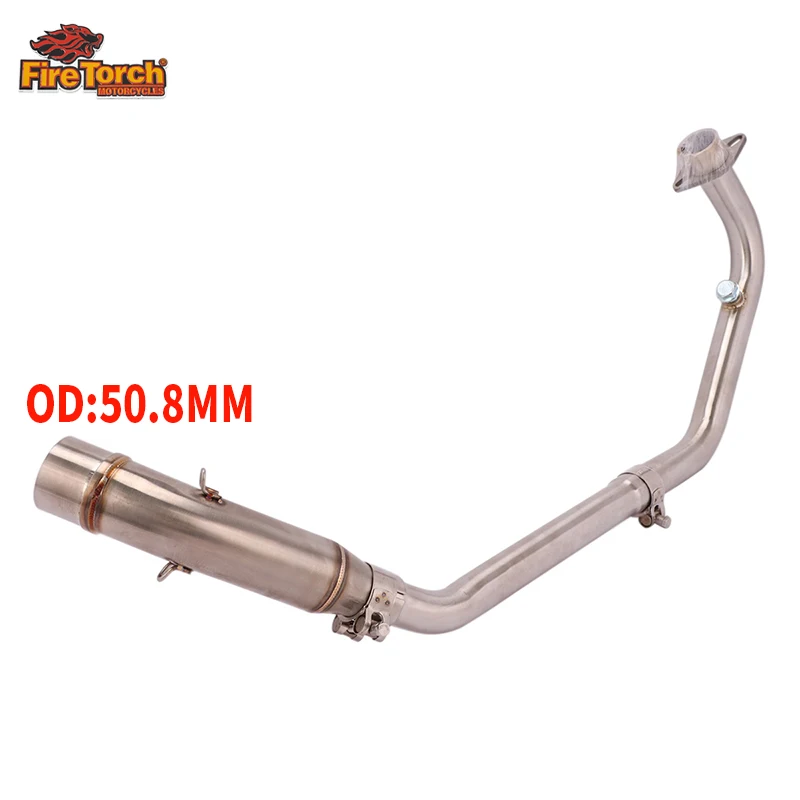 Slip On For VOGE Brivido 125R 125 R 2023 2024 Motorcycle Exhaust System Muffler Escape Moto Modify 50.8mm Front Link Pipe