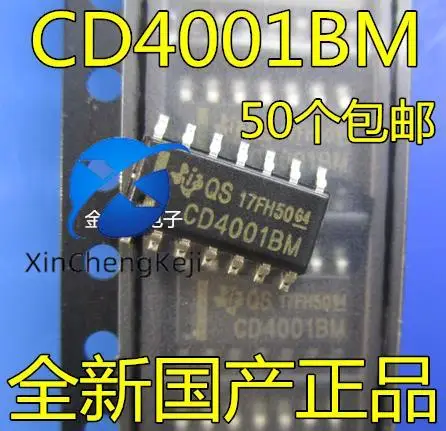 

50pcs original new CD4001 CD4001BM SOP14 logic