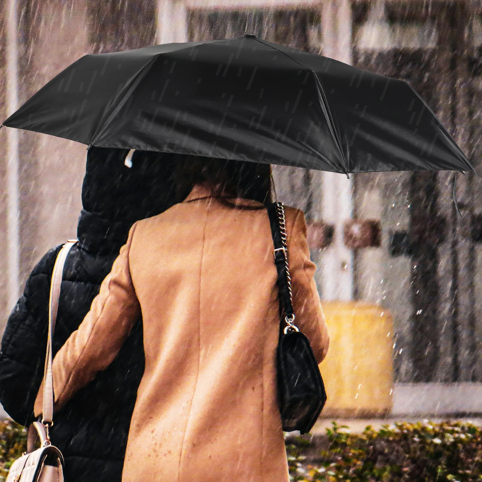 

Automatic Travel Umbrella Compact Folding Windproof Parasol Umbrella for Sun Rain Protection Portable Lightweight Travel