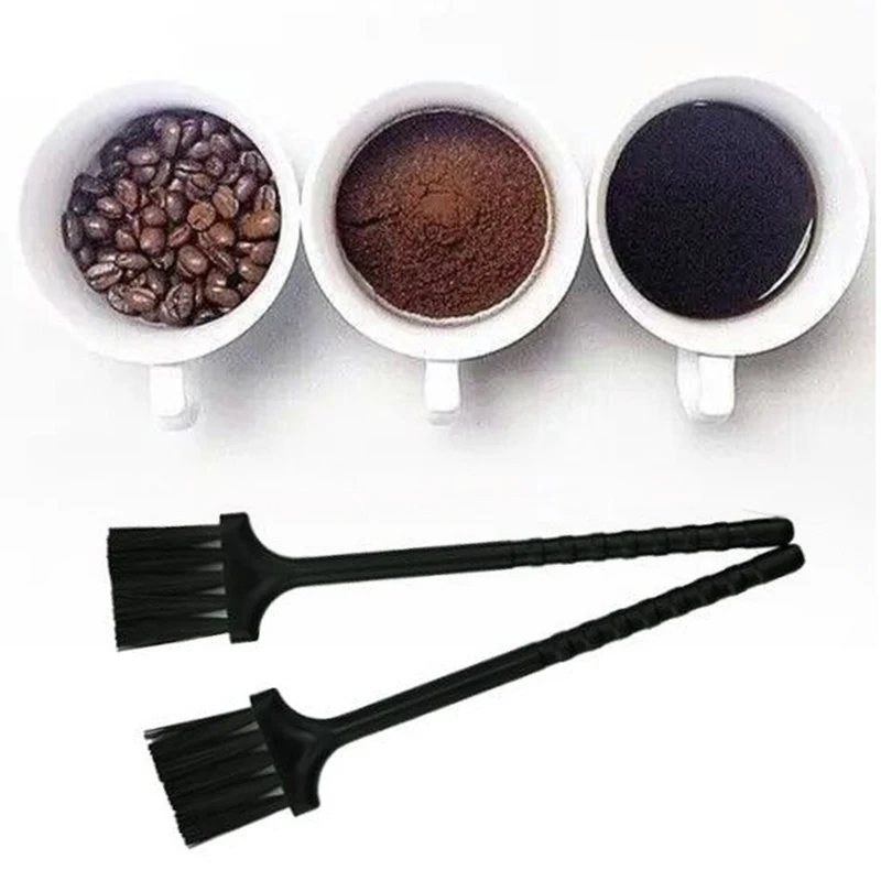 2Pcs Multifunctional Kitchen Brush Razor Cleaning Brush Keyboard Dust Black Nylon Plastic Small Brush for Grinder