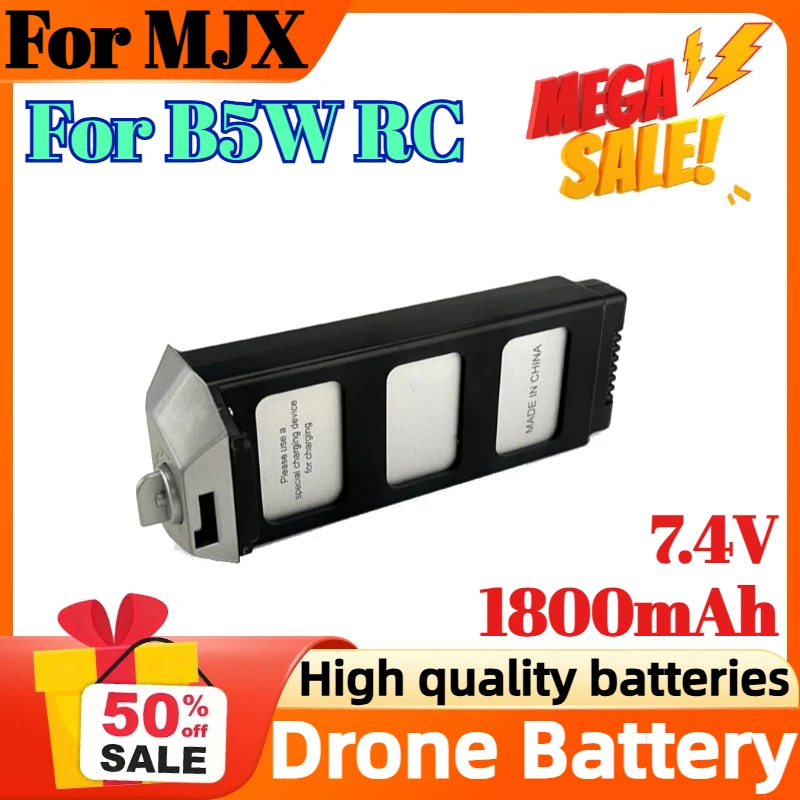 

7.4V 1800mAh LiPo Drone Battery for MJX RC Bugs 5W B5W RC Quadcopter Spare Parts 25C for JJRC X5 Pro Drone Battery