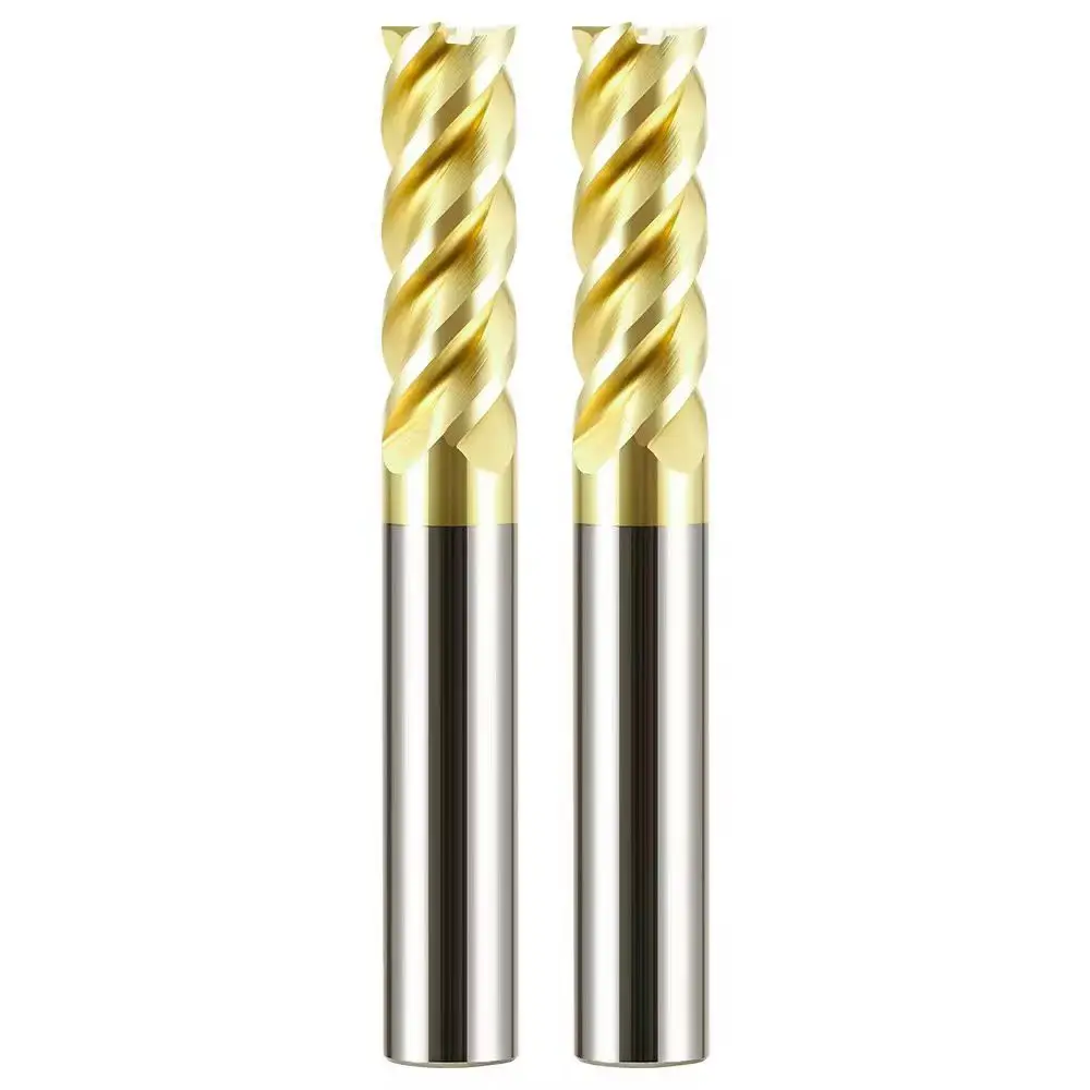 1PCS Titanium Alloy Dynamic Milling Cutter 4-Flute Carbide TiAlN Coated High Feed HPC CNC Tools Anti-Vibration for Aerospace Par