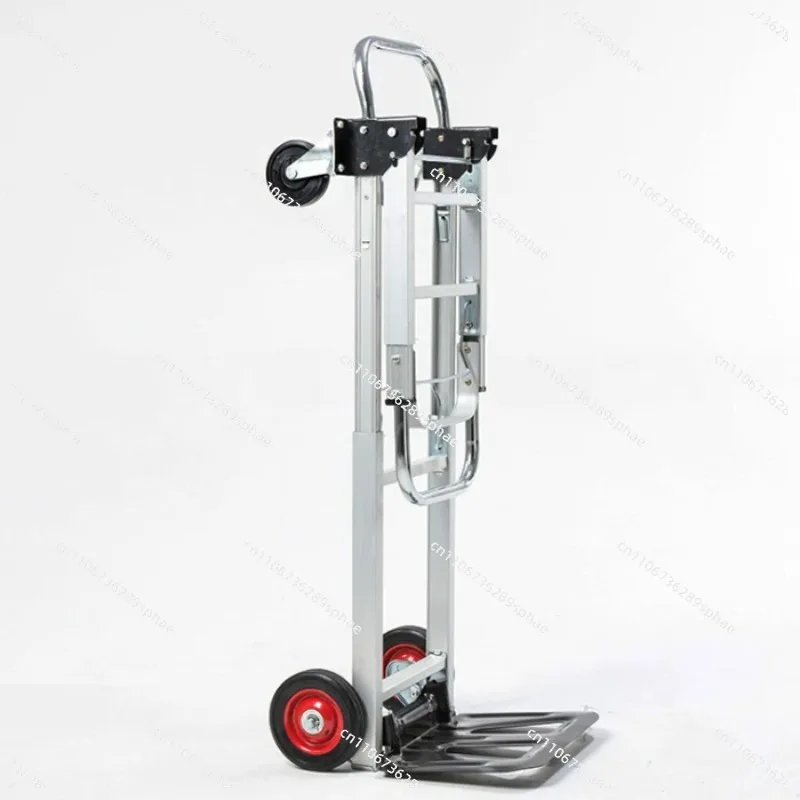 Easy Moving Capacity Aluminum Frame Folding Hand Trolley Portable Hand Truck With Four Wheels