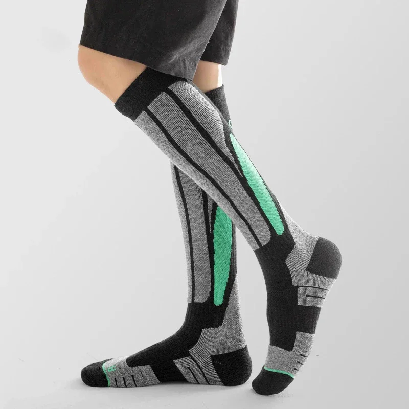 Calcetines deportivos de poliéster para hombre, medias cálidas y transpirables de secado rápido para esquí y nieve, para exteriores, novedad de 2025