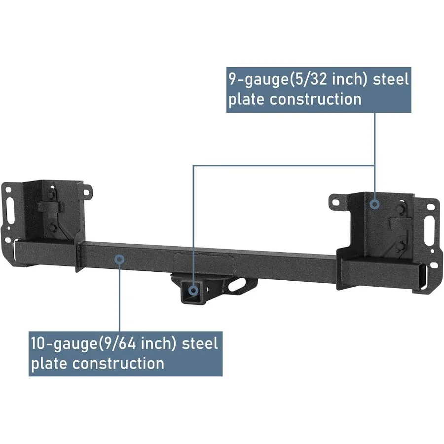 F150 فئة 3 وصلة مقطورة 2 بوصة سحب استقبال مربع أنبوب الإطار ل 20152025 فورد F150 الثقيلة الصلب الخلفي وصلة سحب بار #6