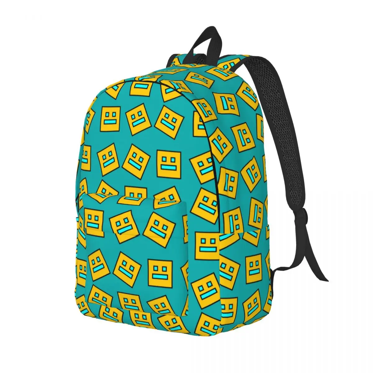 Geometry Cube Dash Gaming per uomo donna studente scuola Bookbag Canvas Daypack elementare High College escursionismo