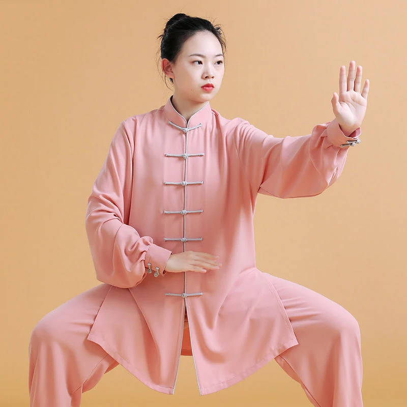 Women's Premium Pearl Cotton Tai Chi Uniform for Summer - Lightweight Martial Arts Performance & Baduanjin Practice Outfit (Unis