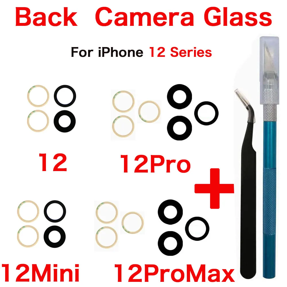 Rear Camera Glass Lens Replacement For iPhone X XR XS 11 12 13 14 Mini Pro Max And Remove Tools