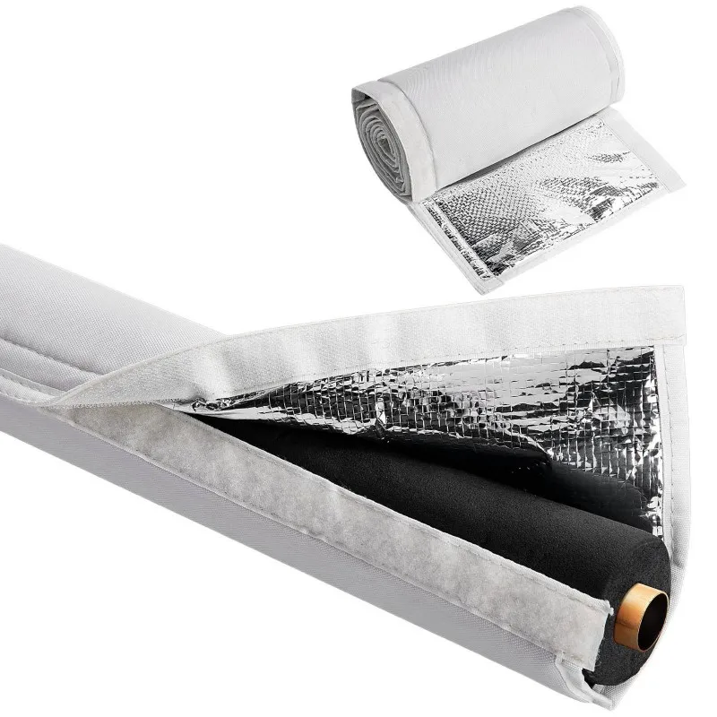 

【EFFICIENT 】Flexible For Central Air Conditioning Mini Split AC Pipe Insulation Covers White Gray Copper Line Sleeves