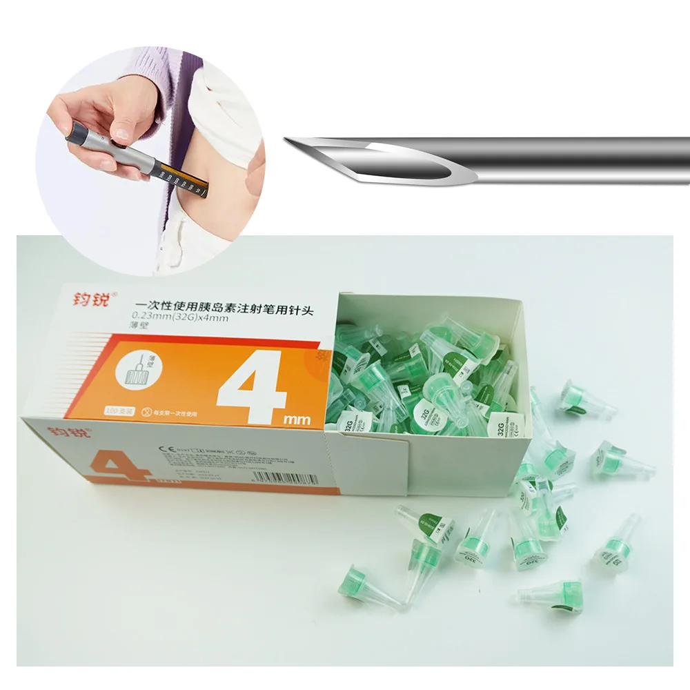 10-100 Stück Universelle Sterile Stift-Nadeln 32G 4MM 31G 5MM 6MM 8MM Magic Pen Nadeln für Insulin/Schönheitsstifte Injektionsstifte Zubehör – Detail 2