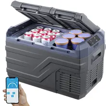 Succebuy-refrigerador para coche, congelador portátil de doble zona, refrigerador para coche, rango ajustable