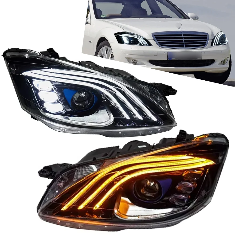 Car LED Head Lights For Mercedes Benz S-Class W221 Headlight 2006-2013 LED Head Lamp DRL Sequential Turn Signal High Low Beam