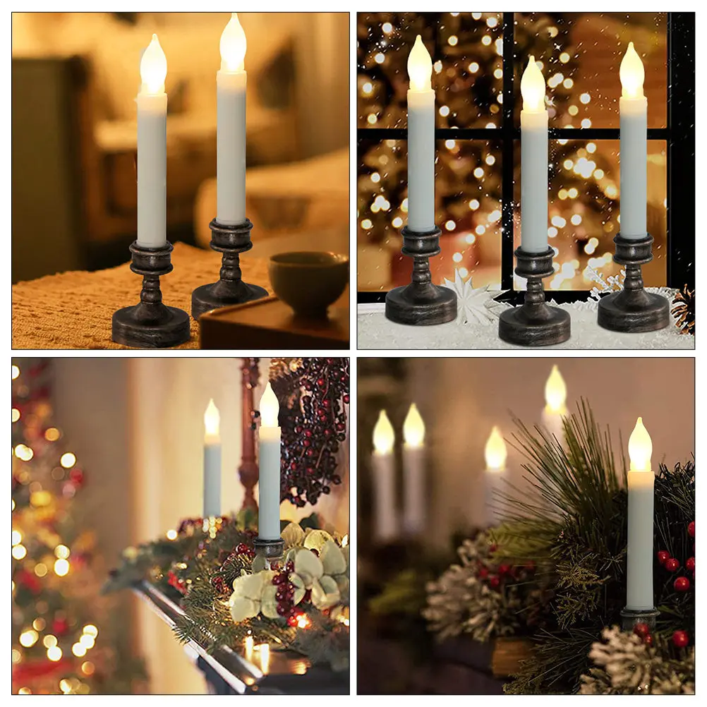 1Set Christmas Flameless Light Halloween Desktop Ornament Decorative Lamp for Party Bar Store Entryway Bookshelf