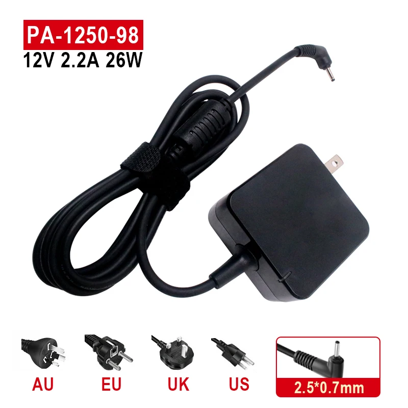 

12V 2.2A 26W 2.5*0.7MM AC Adapter For Samsung XE500C12 Ativ Book 9 930X2K AD-2612-BKR PA-1250-98 96 Laptop Charger