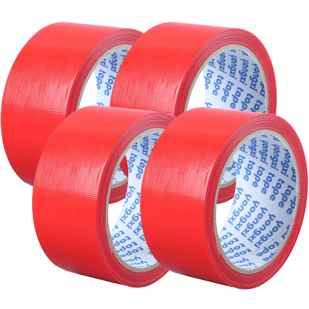 

4pcs 4 Rolls Waterproof Cloth Duct Tape Adhesive Polyethylene Gauze Fiber Heavy Duty Carpet Repair Bathing Indoor Outdoor Use