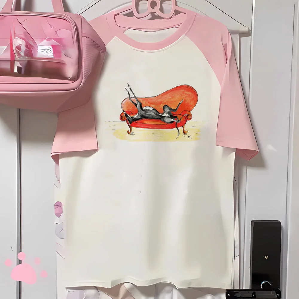 Greyhound top women summer t-shirts girl harajuku graphic designer clothing