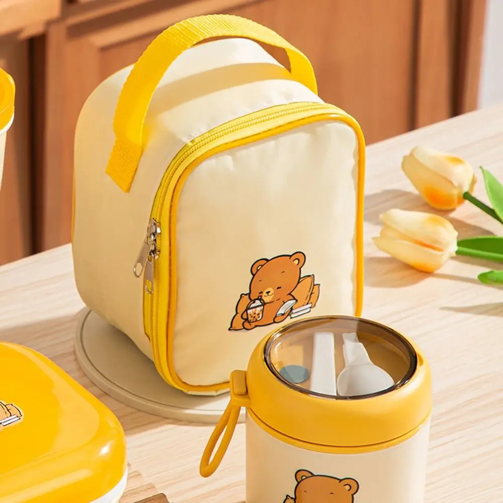 Portable Thermal Lunch Box Large-Capacity Round Barrel Insulated Food Storage Bag Fashion Aluminum Foil Tote Lunch Bag