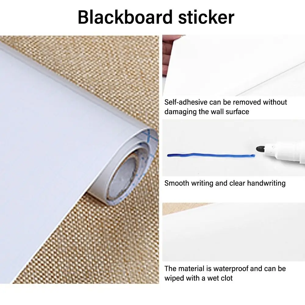 White/Green/Black Presentation Boards Waterproof Childen Writing Graffiti Removable Wall Decor Whiteboard Sticker Erasable Vinyl