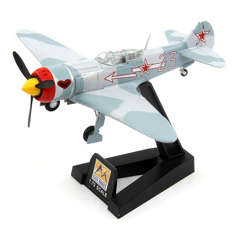 Scale 1/72 36333 Soviet Air Force La-7 Fighter White 23# Pull 7 Miniature Die Cast Aircraft Model Souvenir Toy Gift