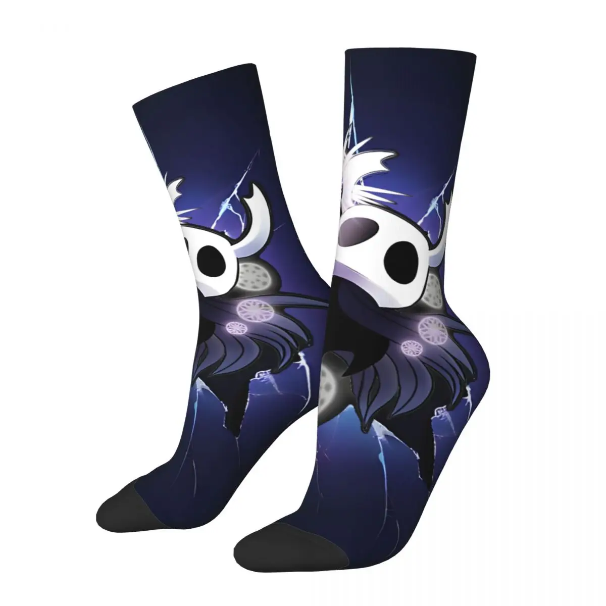 Crazy compression Dream Nail Pin Sock for Men Harajuku Hollow Knight Quality Pattern Crew Sock Novelty