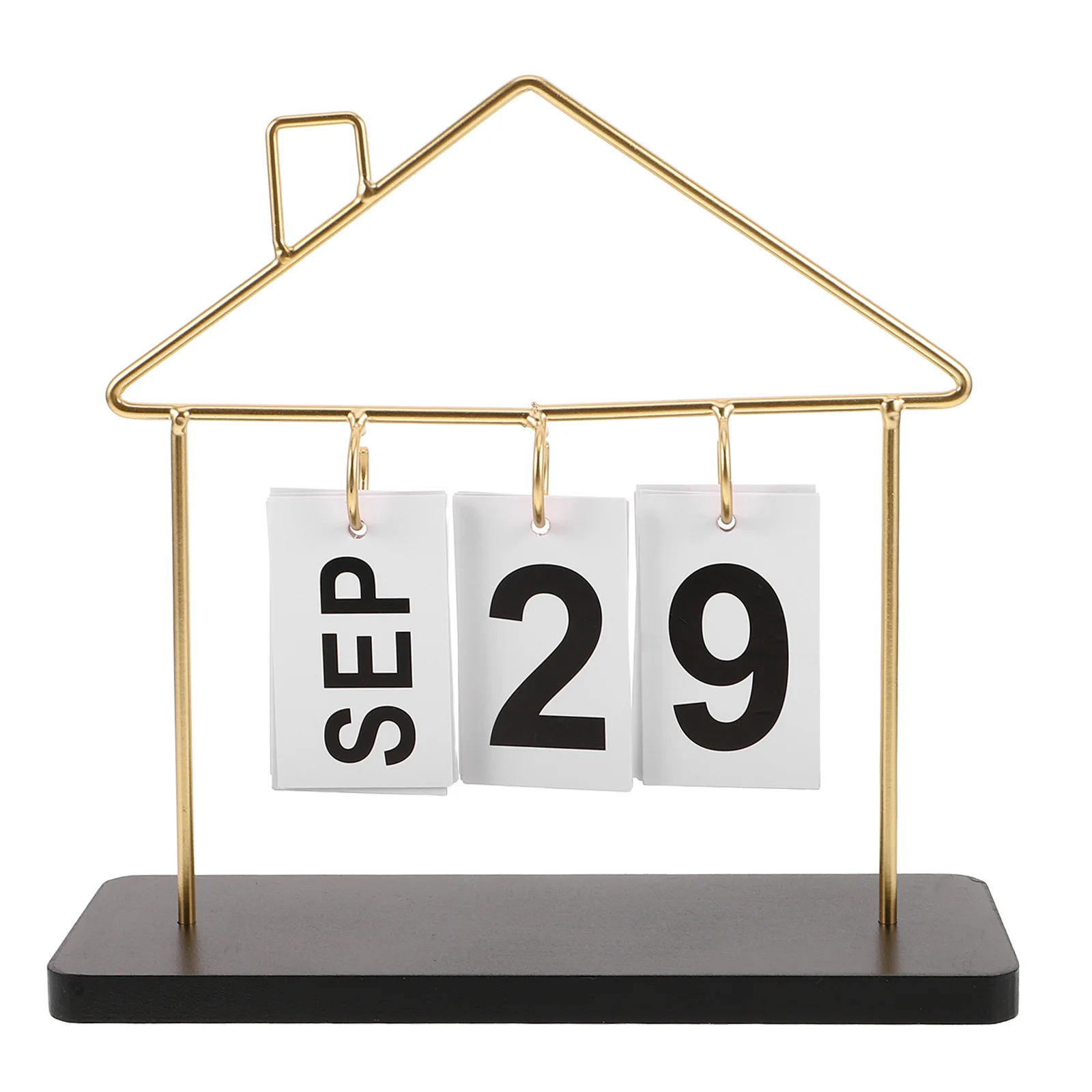 Creative Metal Perpetual Flip Calendar 2025 Desktop Organizer Office Home Desk Decoration Daily Reusable Calendar