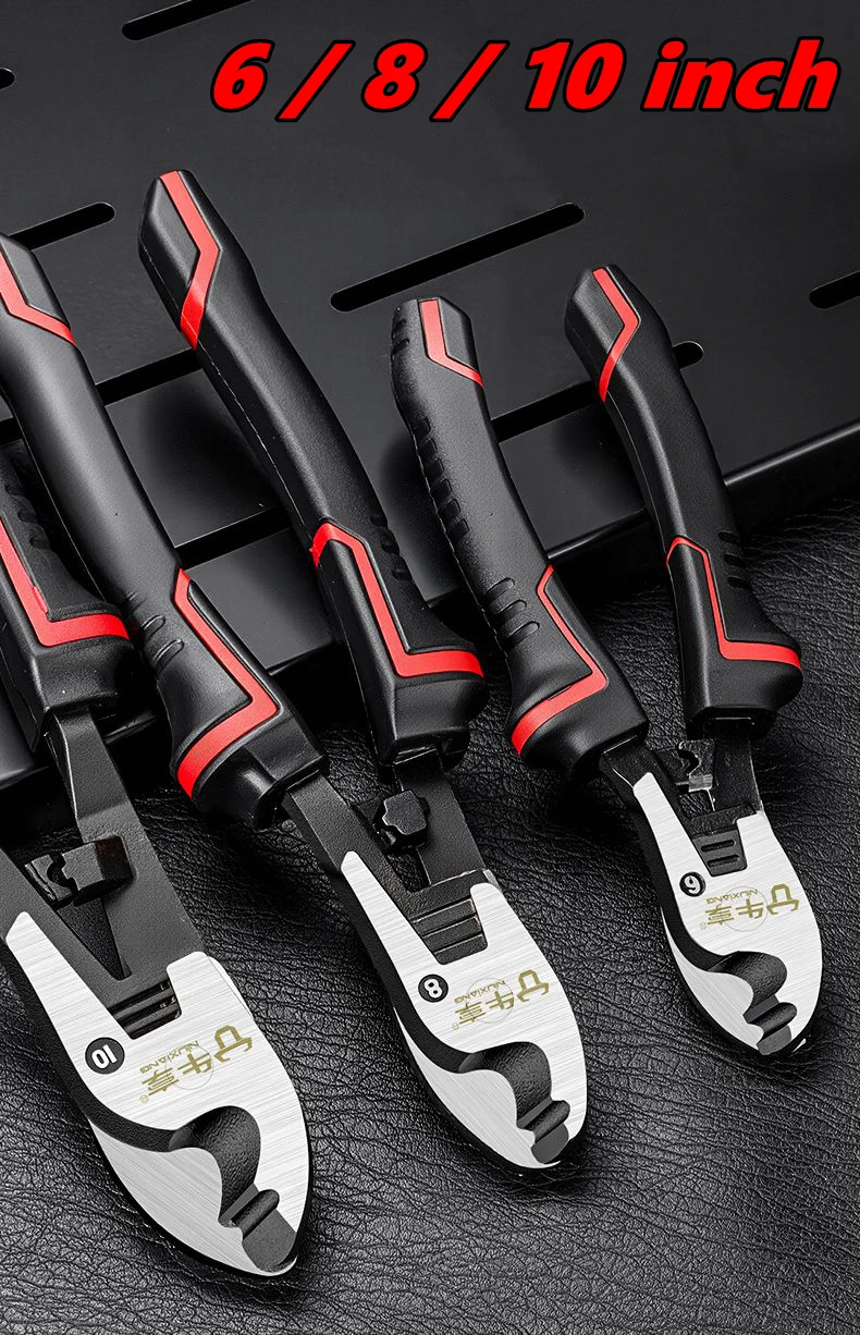 Multifunctional 6/8/10 inch Cable Cutter Electrician Professional Wire Cable Cutter Stripper Pliers Hand Tool Cable Scissors
