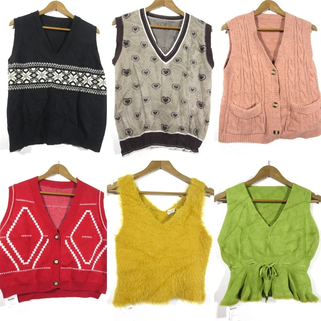 

Vintage Oversized Cartoon Embroidery Open Front Sweater Soft Girl Sle Streetwear round Ne Svel Wool Blend Vest