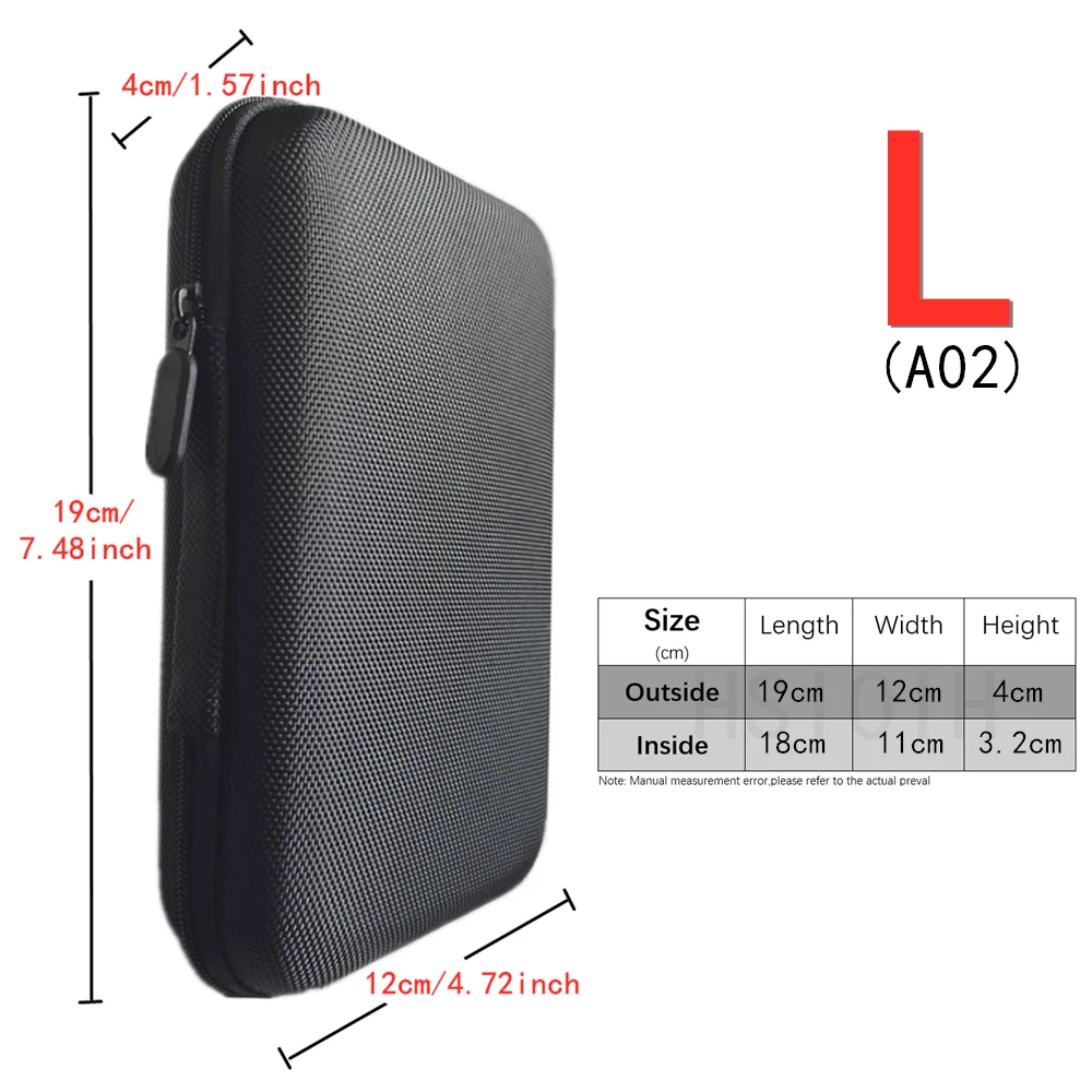 Tool Bag Black For Eadphone Bag Shockproof Bag For Mini Ipad Electronic Book EVA Box Case Earphone Data Storage Bag Pocket Toolk