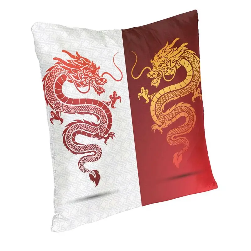 Asian Tradition Dragon Totem Pillow Cover Home Decorative Chinese Mythology Cushions Throw Pillow for Living Room Printing