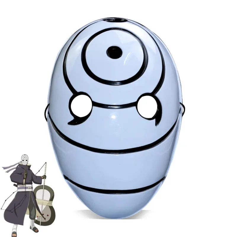 أنيمي اوتشيها أوبيتو تأثيري حلي رداء أسود القمم معطف النينجا زي قتال موحد قناع حذاء رجل امرأة هالوين كرنفال البدلة olp;4