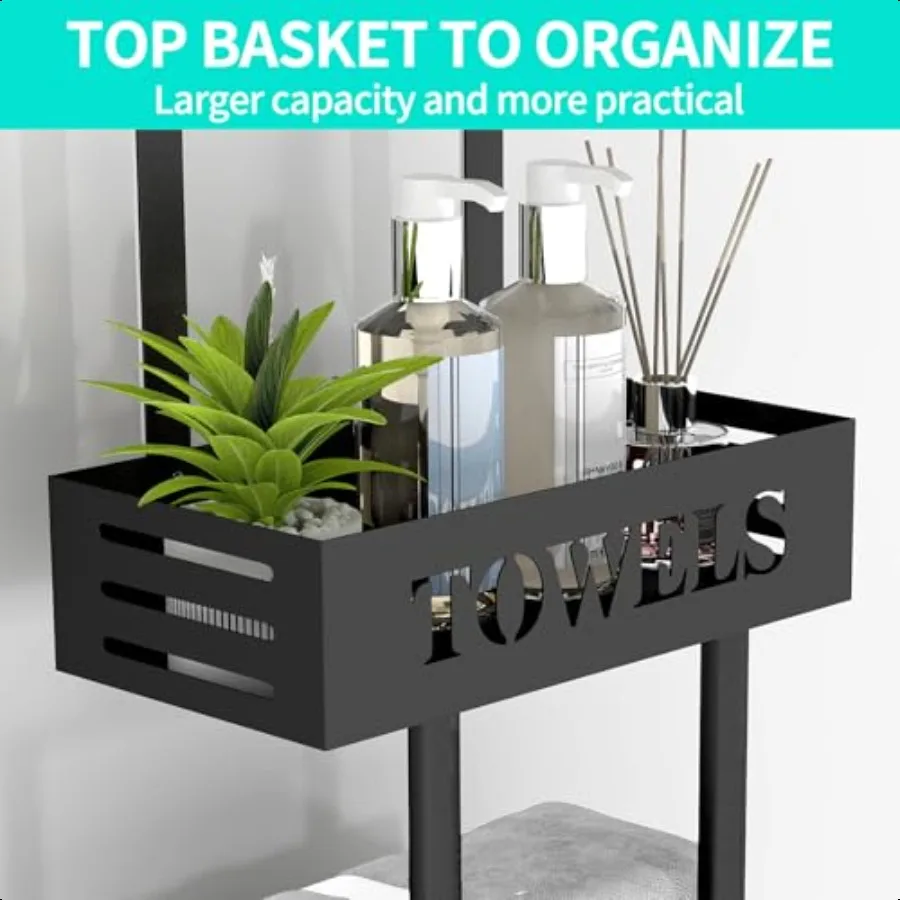 رف منشفة فوق الباب 3 طبقات رف منشفة معلق للحمام من الفولاذ المقاوم للصدأ فوق الباب حامل المناشف المثبت على الحائط مع قاعدة الرف