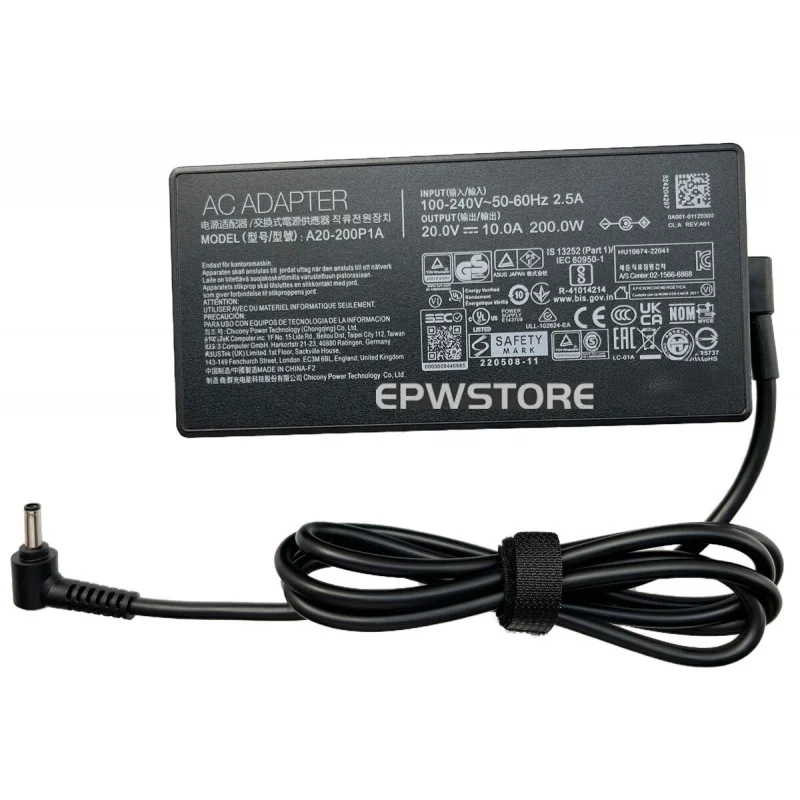 

Зарядное устройство переменного тока L+ 20V 10A 200W для ASUS Vivobook Pro 15 N6506CU-PS97 с разъемом 4,5 мм