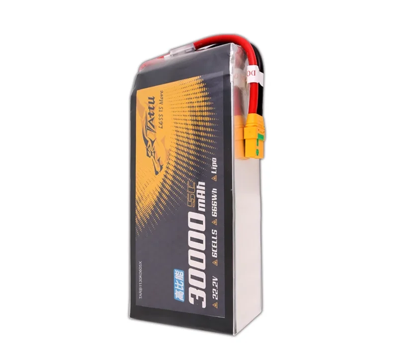 TATTU High-density Semi Solid State 6S 30000mAh 22.2V 5C  Lithium Batteries for Industrial UAV