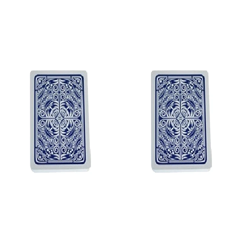 

B50B-2X Poker Cards Waterproof Texas Hold'em Playing Cards Black Jack Plastic Game Card Poker Game Board Game Card-Blue