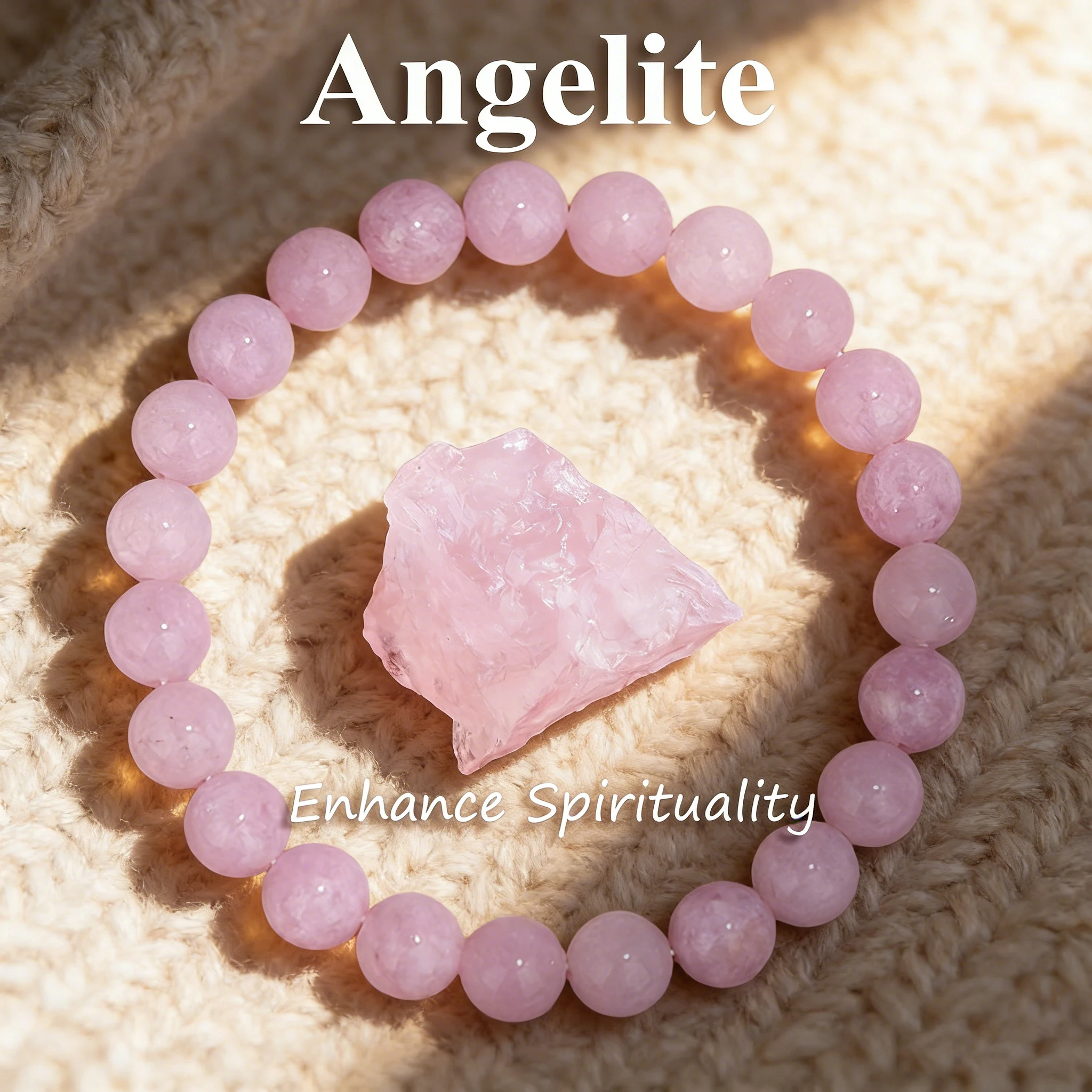 Angelite Bead Bracelet 6 8 10mm Round Gemstone Reiki Healing Charm Calm Communication Serenity Peace Vitalityt Exquisite Jewelry